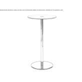 Round high table made of metal and glass Tabua