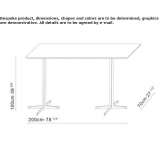 Rectangular high table made of wooden veneer Holod