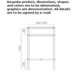 Rectangular steel high table Lucenay