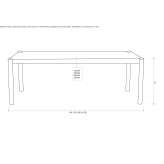 Rectangular oak dining table Koilas