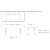 Extendable rectangular beech table Linthal