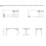 Folding rectangular table Allo