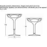 Round high table made of polyurethane Yutan