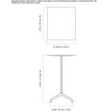 Rectangular high table with a 4-star base Nambour