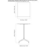 Rectangular high table with a 4-star base Nambour