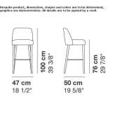 High fabric stool Sulecin