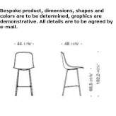 High polypropylene stool with backrest Verzej