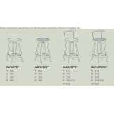 Wooden bar stool with footrest Fredepo