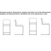 Vienna straw cantilever stool Naast