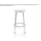 Aluminum stool with footrest Guarumal