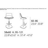 High stool with footrest Tunja