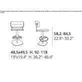 High stool with footrest Vyritsa