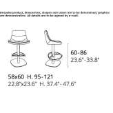 High stool with footrest Belligne