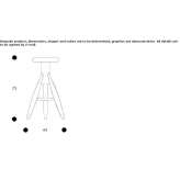 Wooden bar stool Tavas