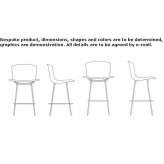 Plastic stool with backrest Rhayader