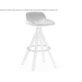 High, swivel stool with backrest Obninsk