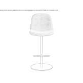 Tall, swivel fabric stool Duezce