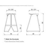 Steel bar stool Kalisz