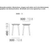 Low ash stool with integrated cushion Yardimci