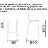 High stool with footrest Tuzlukcu