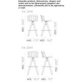 A tall, swivel ash stool on trestles Tineo