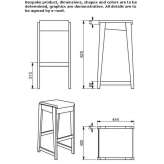 Bar stool made of wood and QM foam Borsbeek