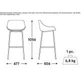 High polypropylene stool with footrest Budgewoi