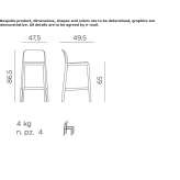 Stackable table with footrest Drap