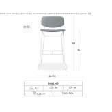 High fabric stool Richland