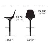 Swivel stool with adjustable height Moriles