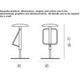 Height adjustable stool Lode