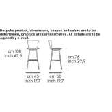 High stool made of polypropylene Frisange