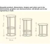 Steel and wood stool Karachev