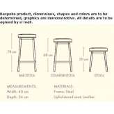 Low stool with integrated cushion Lacko