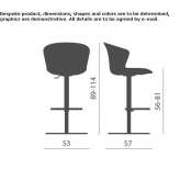 High fabric stool with gas lift Radnevo