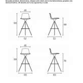 Swivel stool made of polypropylene Chameza