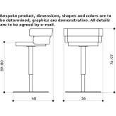 High fabric stool with gas lift Faicchio