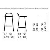 High stool with footrest Bingara