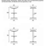 High stool made of steel and polypropylene with footrest Soleuvre