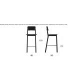 Wooden bar stool with footrest Gorelovo