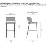 Bar stool with footrest Aitoliko