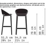 Stool with backrest and footrest Magadino