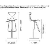 Polypropylene stool with footrest Alepou