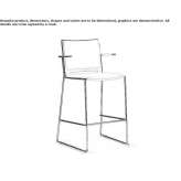 High stool with armrests and backrest Amaroo