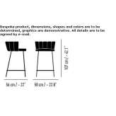 Upholstered bar stool with footrest Smoegen