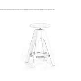 Height adjustable stool Daule