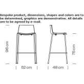 Polypropylene stool with footrest Marcala