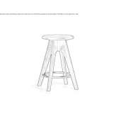 Stool with footrest Daule