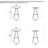 A high stool made of polypropylene, supported on trestles Soleuvre