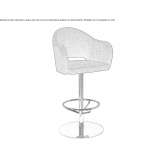 Upholstered swivel stool with armrests Trsic